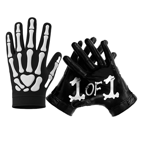 1 of 1 Bone Design/ Ultra Grip Football Gloves