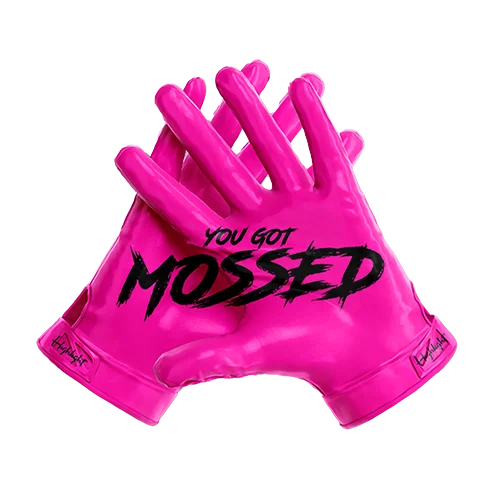 G.O.A.T. - "You Got Mossed"; Silhouette/ Ultra Grip Football Gloves
