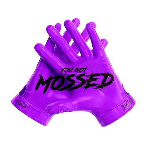 G.O.A.T. - "You Got Mossed"; Silhouette/ Ultra Grip Football Gloves