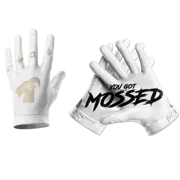 G.O.A.T. - "You Got Mossed"; Silhouette/ Ultra Grip Football Gloves