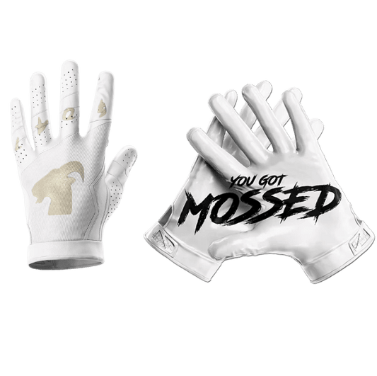 G.O.A.T. - "You Got Mossed"; Silhouette/ Ultra Grip Football Gloves