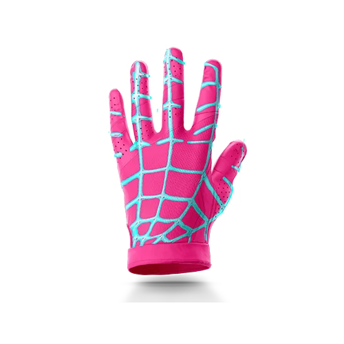 No Fly Zone; Pink Web/ Ultra Grip Football Gloves