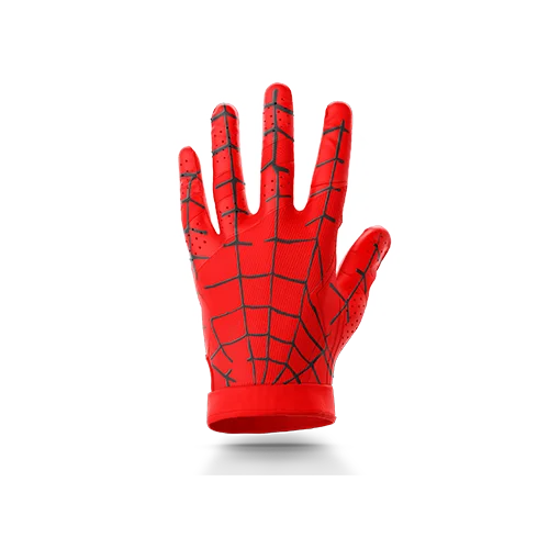 No Fly Zone; Red Web/ Ultra Grip Football Gloves
