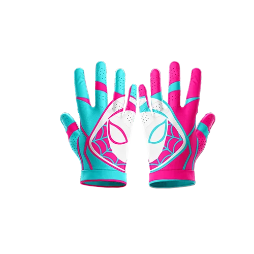No Fly Zone; Pink Web/ Ultra Grip Football Gloves