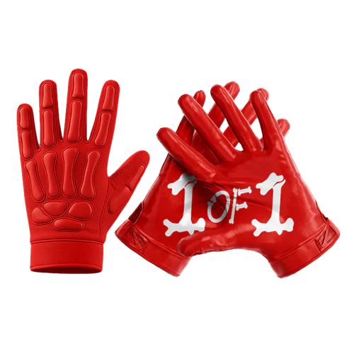 1 of 1 Bone Design/ Ultra Grip Football Gloves