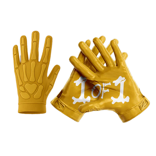 1 of 1 Bone Design/ Ultra Grip Football Gloves